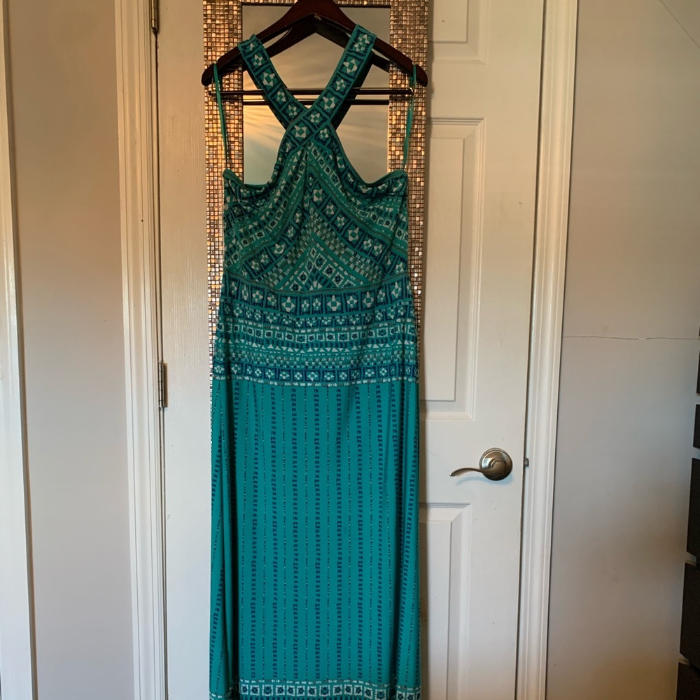 Summer blue BCBG Max Azaria maxi dress- size L